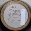 Een vaas van Gouds plateel met meerkleurig decor ‘Mabel’. Onderaan gemerkt. Jaarmerk 1920.