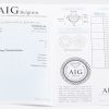 Een ronde briljant in gesloten AIG certificaat van 0,57 ct. Color F SI1.