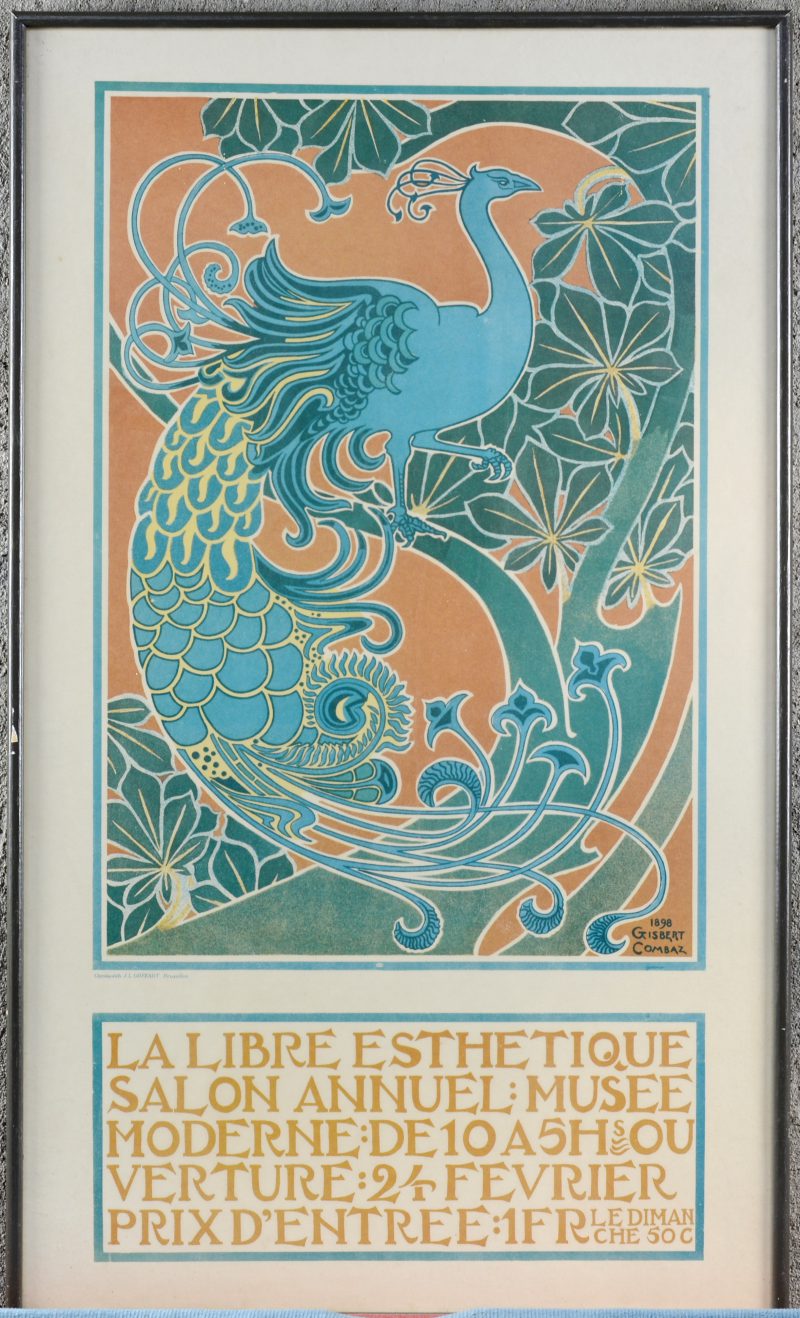“La libre Esthetique...”. Een reproductie van een laat XIX eeuwse affiche.