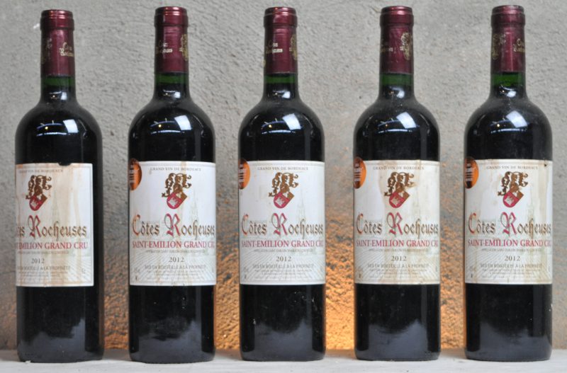 Côtes Rocheuses A.C. St-Emilion grand cru   M.P.  2012  aantal: 5 bt