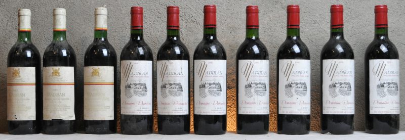 Lot rode wijn        aantal: 10 bt Madiran A.C.  Vicomte Dernard de Romanet, St-Jean d’Ardières M.P.  1983  aantal: 3 bt Madiran Dom. Damien A.C.  A. Beheity, Aydié M.D.  1995  aantal: 7 bt