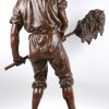 “Le faneur”. Een beeld van bruingepatineerd brons. Gesigneerd, 1er Prix de Rome.