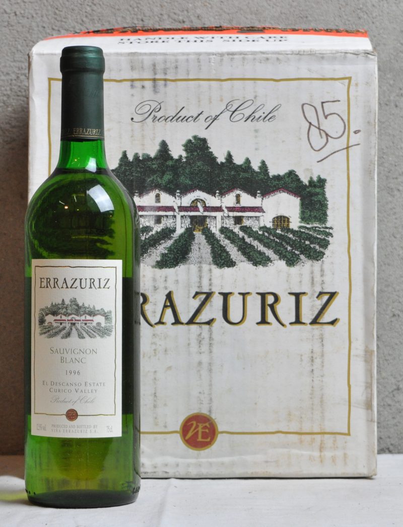 Sauvignon Blanc Curico Valley  Viña Errazuriz, Chile M.O. O.D. 1996  aantal: 6 bt