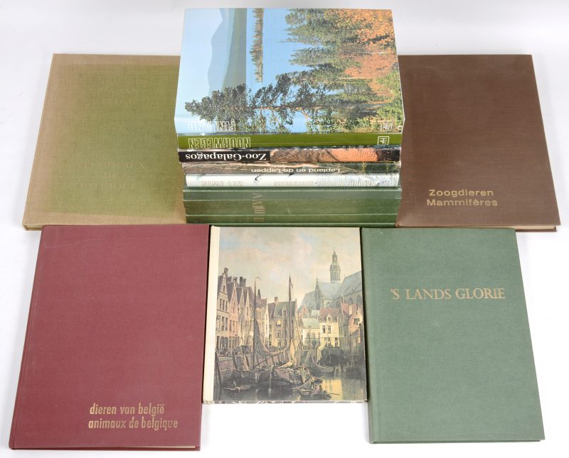 Lot van 15 chromoboeken. ‘S Lands Glorie - 1 t.e.m. 6. Uitgeverij Fort Itegem 3 boeken betrekking tot fauna en flora van België. En 6 boeken Artis Historia met verschillende onderwerpen.
