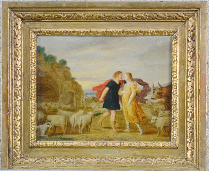 “Herderskoppel”. Olieverf op paneel. XIXe eeuw.