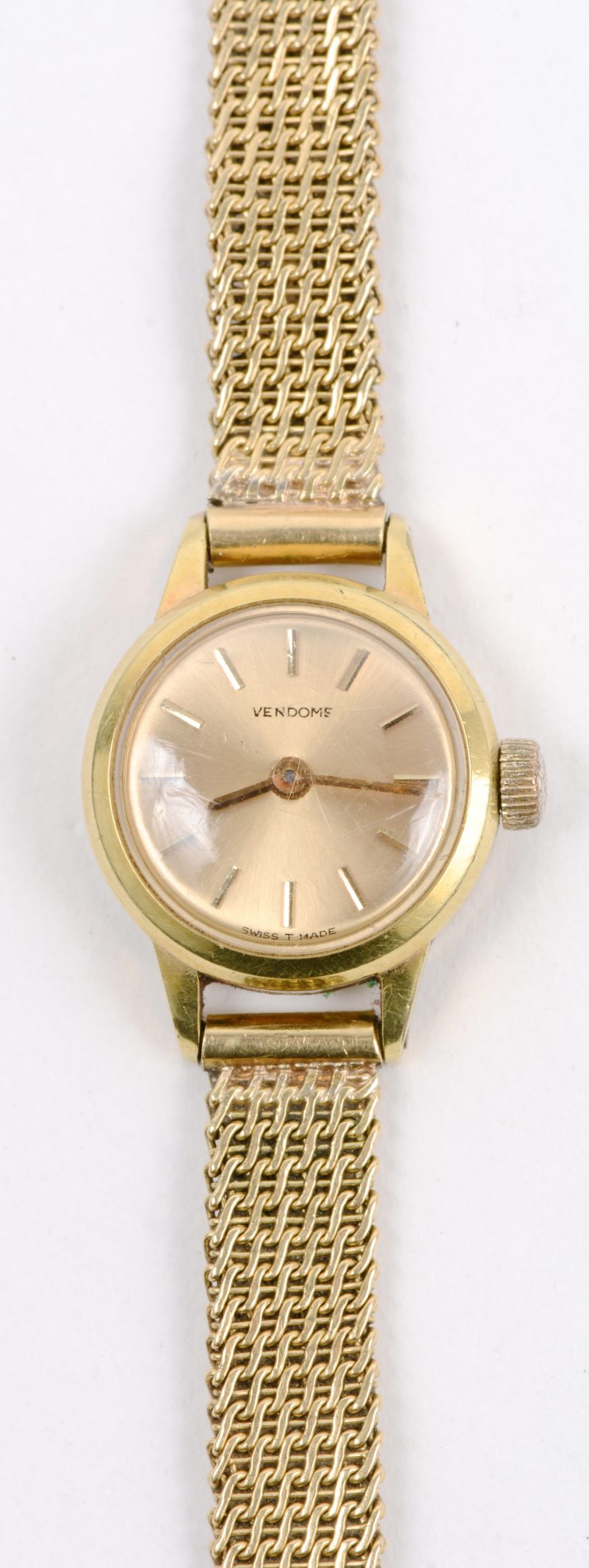 Een horloge met 18 karaats geel gouden polsband.