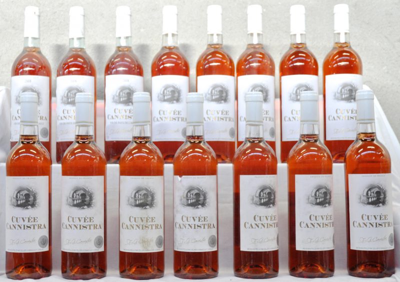 Lot rosé        aantal: 15 bt    Cuvée Canistra Vin de Pays de l’Hérault  Cellier d’Ornacq, F21200 M.O.  2008  aantal: 3 bt    Cuvée Canistra I.G.P. Pays de l’Hérault  Cellier d’Ornacq, F21200 M.O.  2010  aantal: 12 bt