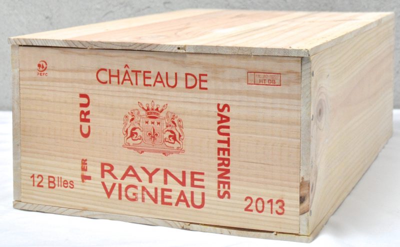 Ch. de Rayne Vigneau A.C. Sauternes 1e grand cru classé  M.C. O.K. 2013  aantal: 12 bt