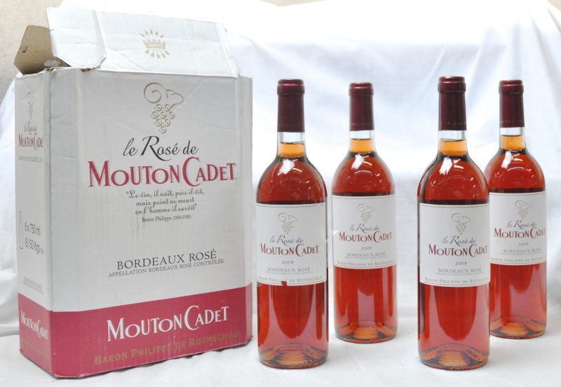 Mouton-Cadet A.C. Bordeaux rosé   M.O. O.D. 2008  aantal: 8 bt. etiket licht beschadigd
