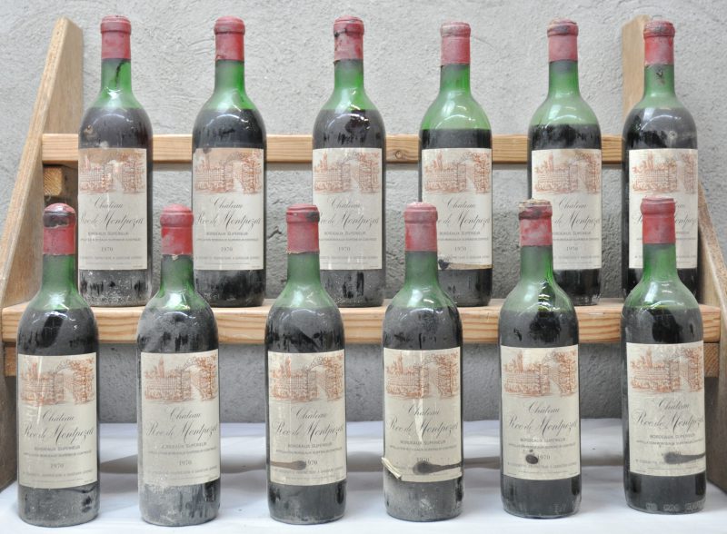 Ch. Roc de Montpezat A.C. Bordeaux Supérieur  Sauter’s Wijnkelders Maastricht, Nederlands importeur M.O.  1970  aantal: 12 bt. ls - ts