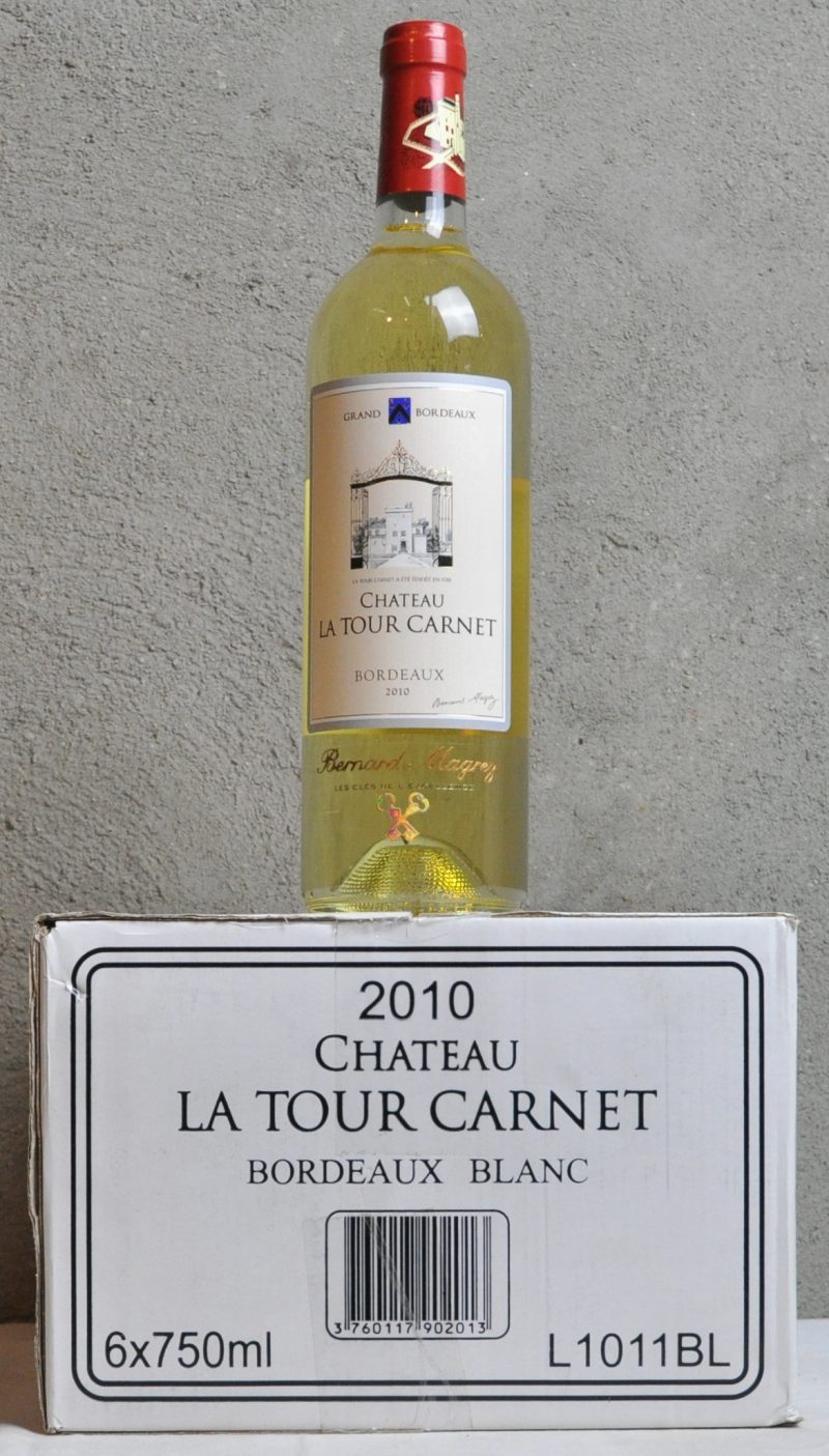 Ch. La Tour Carnet A.C. Bordeaux (blanc sec)   M.P. O.D. 2010  aantal: 6 bt