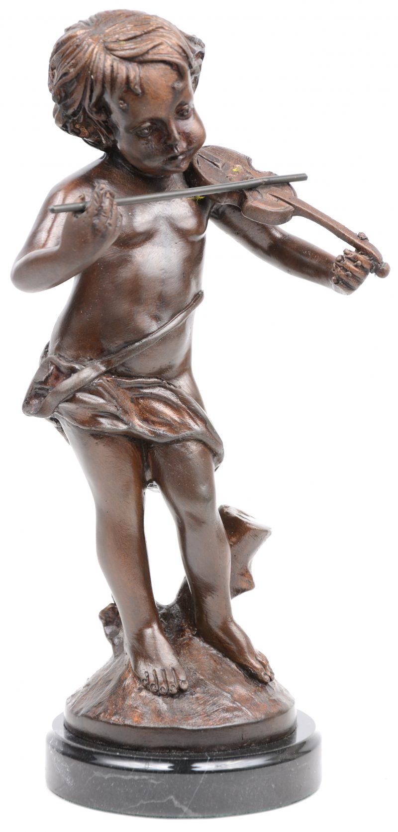 “De kleine violist”. Bronzen beeldje naar August Moreau.