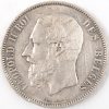 Een lot zilveren munten waaronder Leopold II van 1869, 1870, 1872, 1873, 1875 en een aantal oude zilveren munten met slijtage van Belgie en Frankrijk.