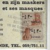 “Carnaval te Oostende”. J. Ensor. - Zeldzame affiche met officiële zegels van de stad en met justificatie op keerzijde.