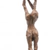 “De acro-gymnasten”. Een bronzen beeld. Gesigneerd.