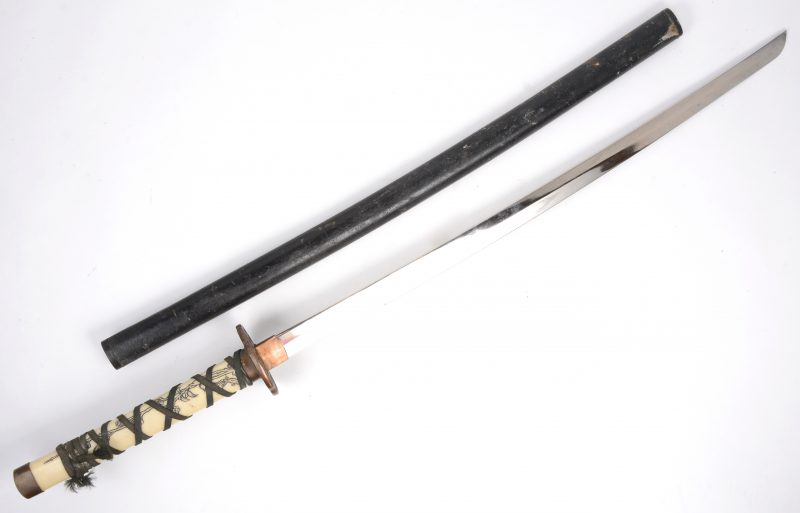 Een replica van een Samuraizwaard.