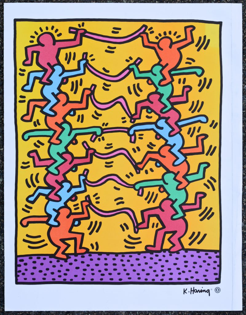 Een affiche van Keith Haring.