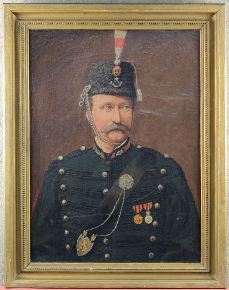 “Portret van een klaroenblazer van de Belgische cavalerie”. Olieverf op doek. 1884.