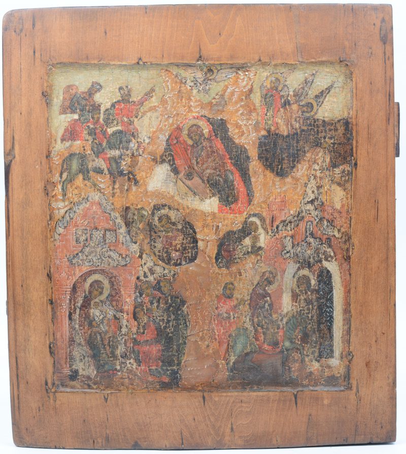 “Tabor, transfiguratie van Christus”. Russische icoon XVIIIde eeuw.