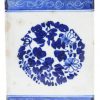 Een opiumkussen van blauw en wit Chinees porselein. Begin XXe eeuw. Met restant zegel onderaan.