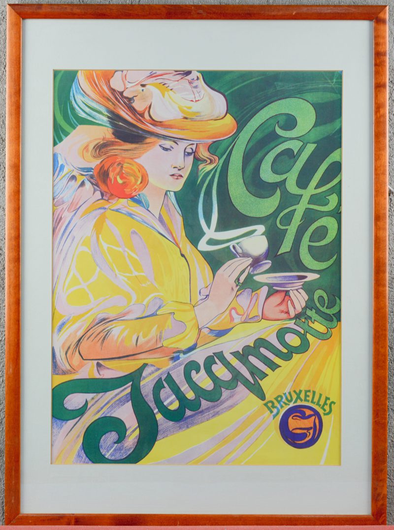 Een reproductie van een oude affiche voor Jacquemotte.