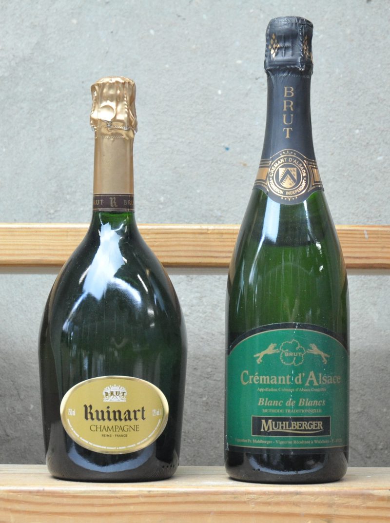 Lot schuimwijn        aantal: 2 bt.    Ruinart Brut A.C. Champagne       aantal: 1 bt.    Muhlberger Brut A.C. Cremant d’Alsace       aantal: 1 bt.