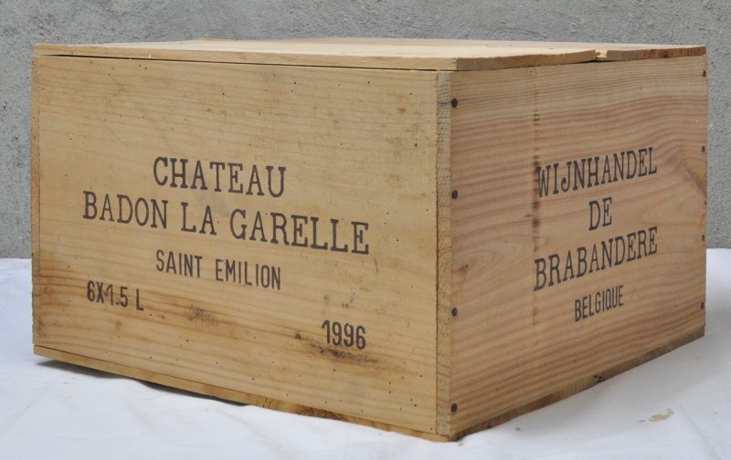 Ch. Badon La Garelle A.C. Saint-Emilion Grand Cru  De Brabandere, Wielsbeke M.C. O.K. 1996  aantal: 6 Mg.