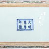 Een rechthoekige Wuchai-box van meerkleurig porselein naar Wan-li-voorbeeld.