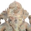 Een zittende Vishnu van brons. (hol)