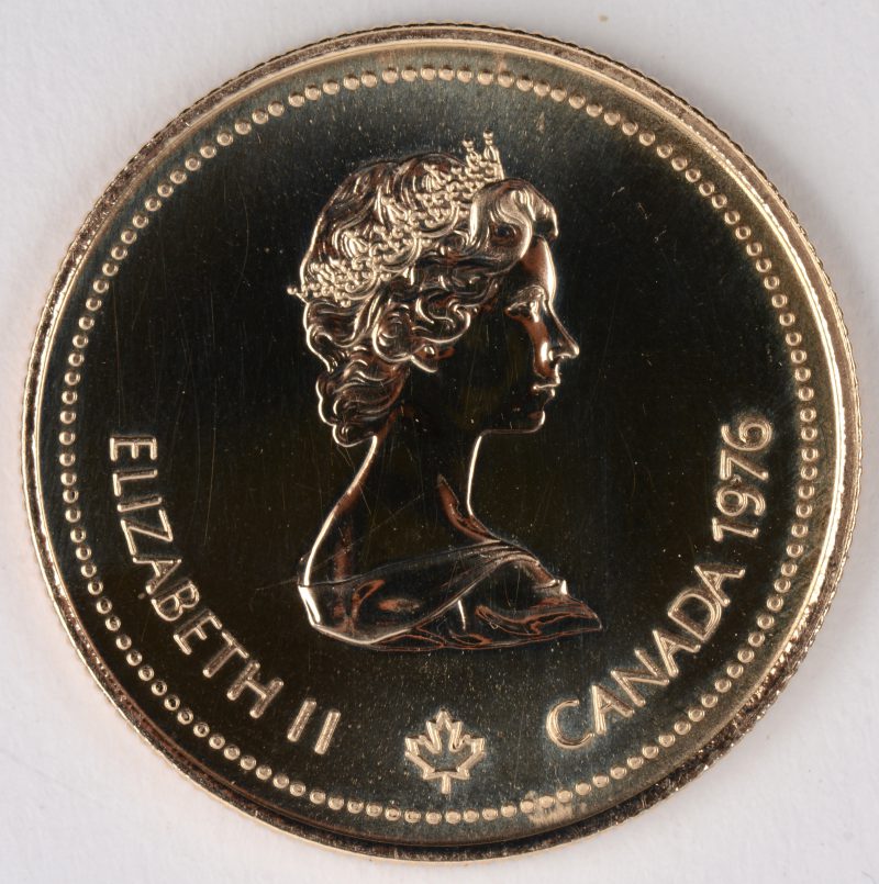 1 gouden munt 14 K “Olympiade 1976”.  Canada, 100 CAD.