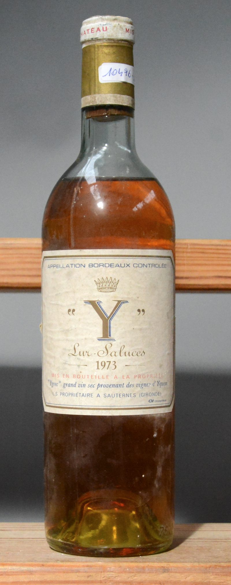 Ch. d'Yquem “Y” Ygrec A.C. Bordeaux   M.C.  1973  aantal: 1 Bt.