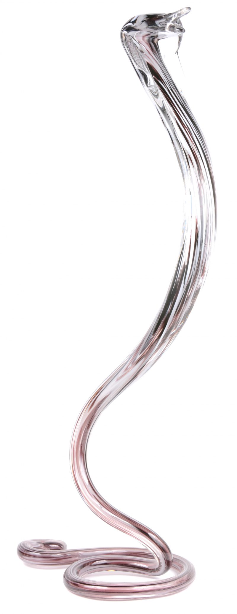 Een gekleurd Venetiaans glazen cobra.