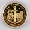 1 gouden munt van 100 CAD. St. John’s Newfoundland. Au 917/1000. Canada, 1983. Recto: Queen Elizabeth II, verso: anker, schip en gebouw. In etui en certificaat van Royal Canadian Mint.