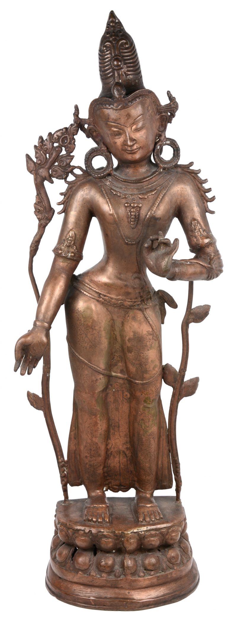 Een koperen Indische Shiva.