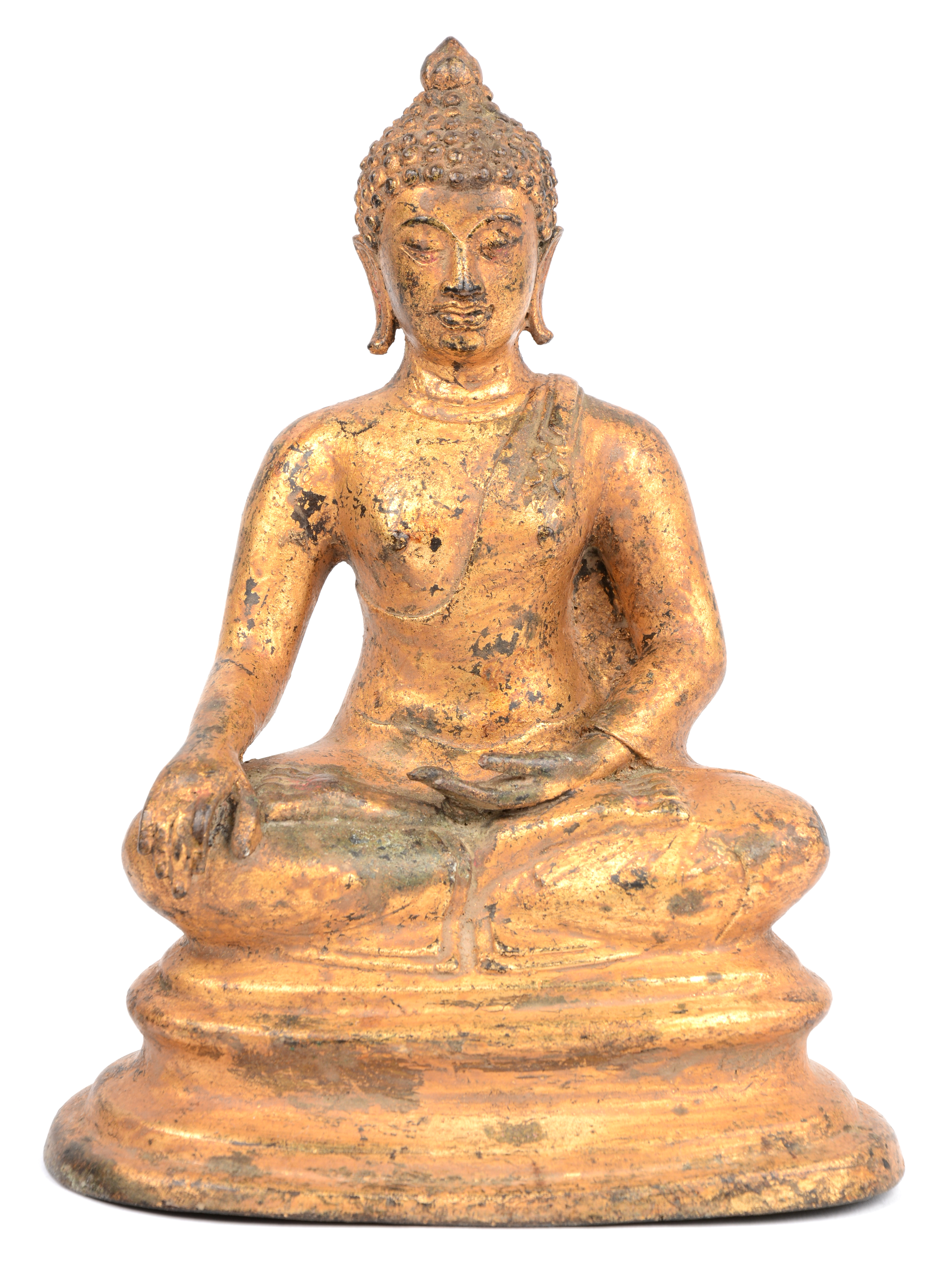 Respect Legende goedkeuren Een antieke met bladgoud vergulde bronzen Boeddha. Thailand. – Jordaens  N.V. Veilinghuis