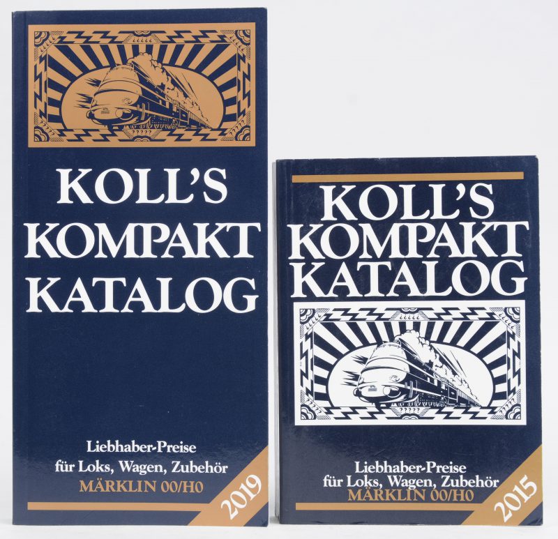 “Koll’s Kompakt Katalog”. Twee Duitse catalogi mbt Märklin schaal OO & HO. Edities 2015 & 2019.