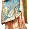 Een gepolychromeerd houten heiligenbeeld. hand en vinger manco. Mogelijk XVIe eeuw.