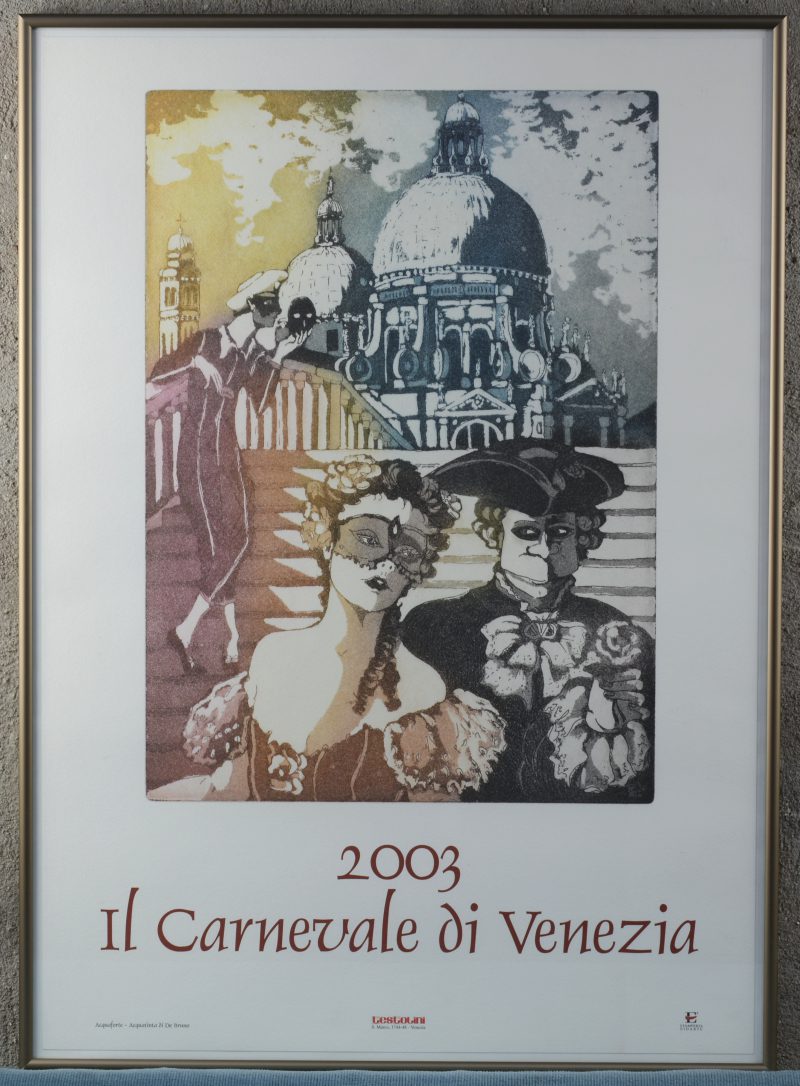 “Il Carnevale di Venezia”. Een affiche, uitgegeven bij Testolini