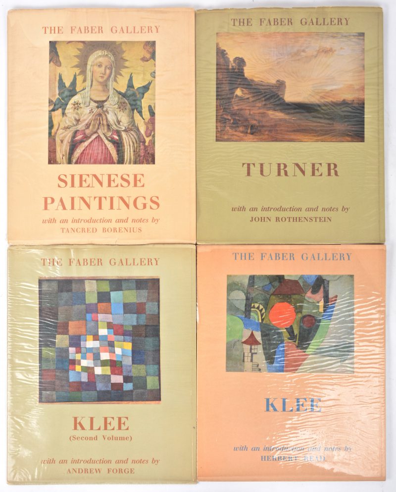 The Faber Collection. 4 kunstboeken: Klee (2 vol.), Sienese Paintings en Turner. Jaren 50.