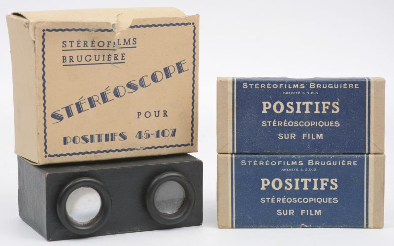 Een stereoscoop in origineel doosje.