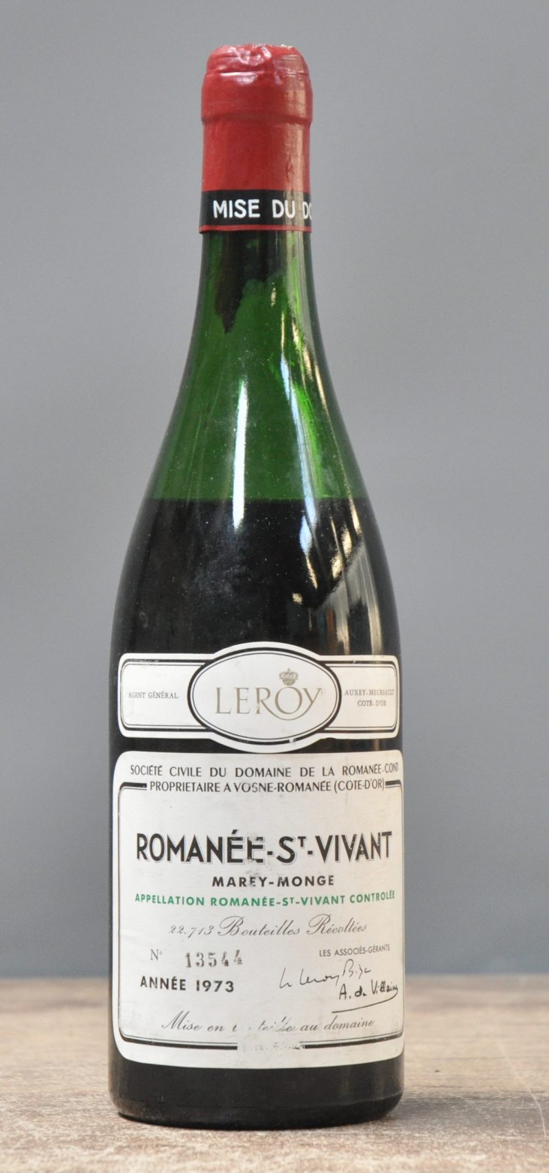 Dom. de la Romanée-Conti A.C. Romanée-St-Vivant  Leroy   1973  aantal: 1 Bt. laag niveau