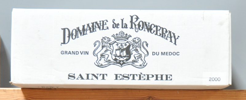 Dom. de la Ronceray A.C. Saint-Estèphe Cru Bourgeois  M.C. O.D. 2000  aantal: 12 bt