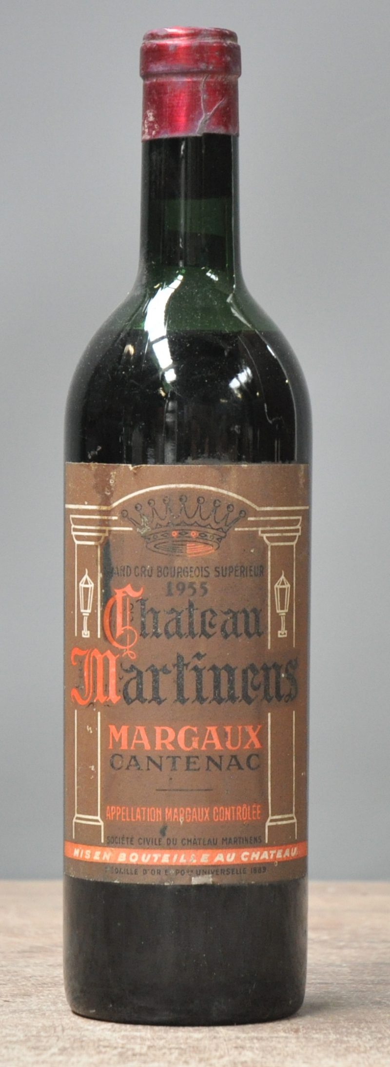 Ch. Martinens A.C. Margaux Cru grand bourgeois  M.C.  1955  aantal: 1 Bt. ts - ms