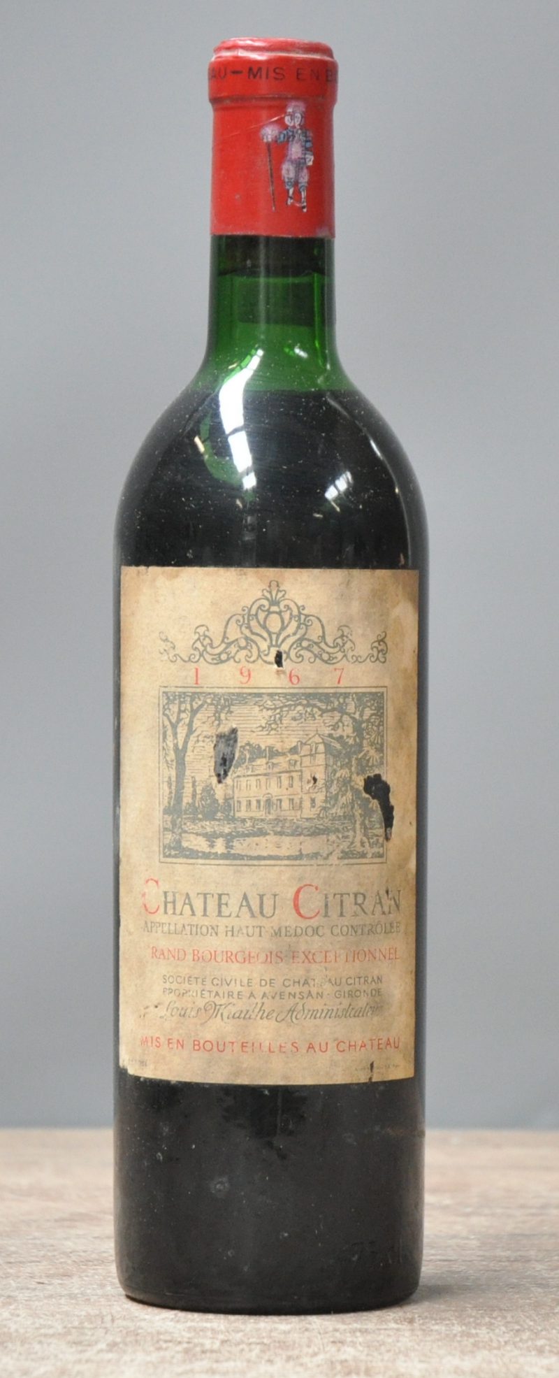 Ch. Citran A.C. Haut-Médoc Cru bourgeois  M.C.  1967  aantal: 2 Bt. ts