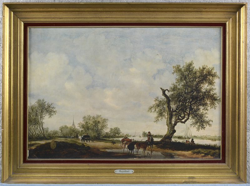 Een reproductie naar Ruysdael voor retour.