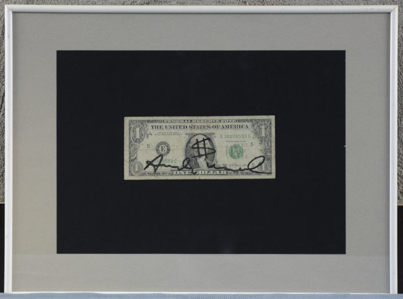 “One Dollar Bill”. Toegeschreven aan Andy Warhol.