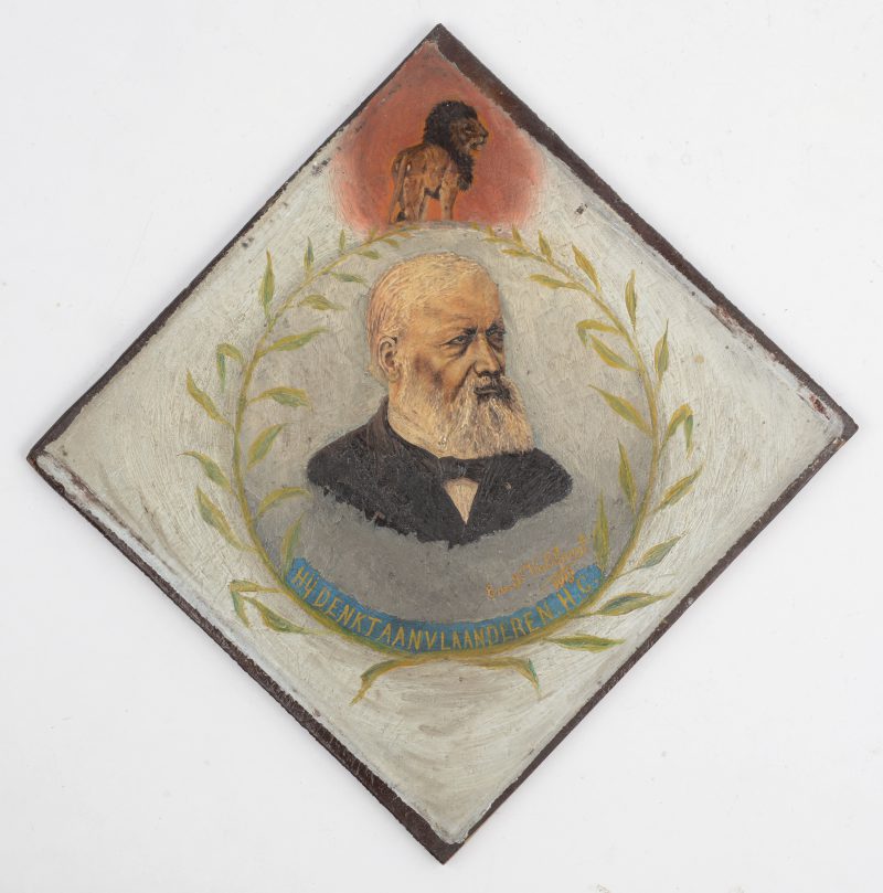 “Hij denkt aan Vlaanderen”. Een portretje van Hendrik Conscience, olieverf op paneel. Gesigneerd en gedateerd 1913.