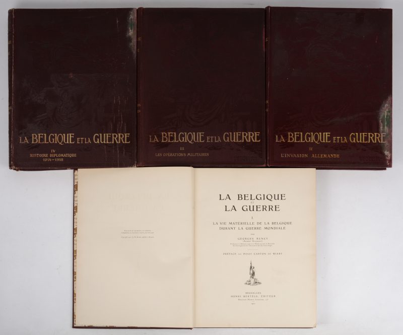 “La Belgique et La Guerre”. Vier delen, diverse auteurs. Ed. Henri Bertels. Brussel, 1920.