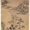 Chinese scroll met een landschap.