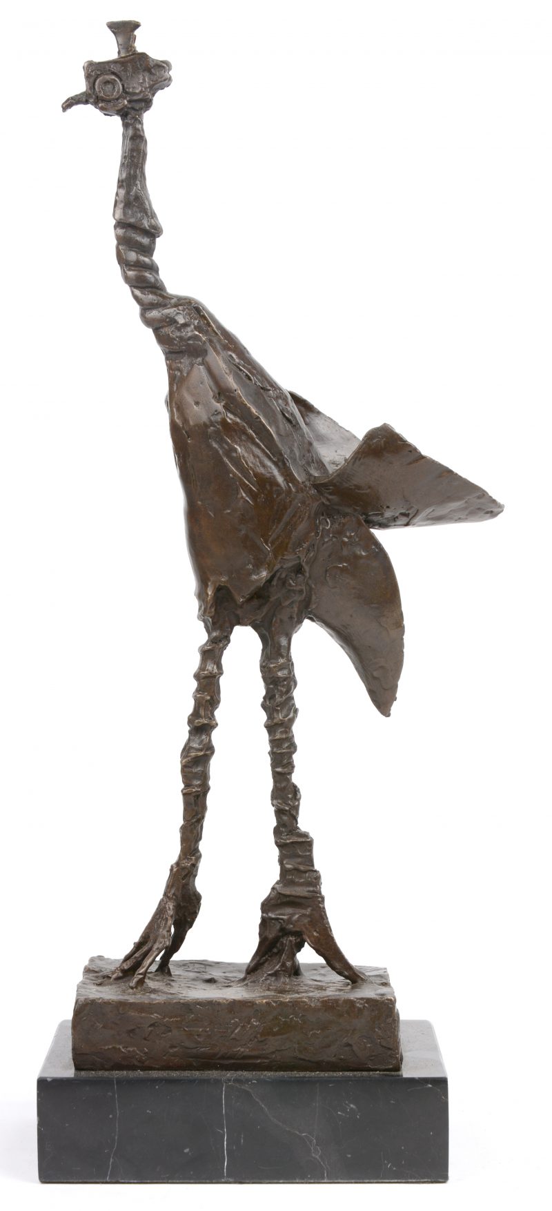 “De kraanvogel”. Een bronzen beeld naar het voorbeeld van Pablo Picasso.